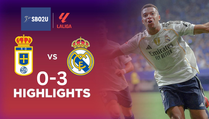 ไฮไลท์ฟุตบอล โอเบียโด้ พบ เรอัล มาดริด ลาลีกา สเปน 25 26